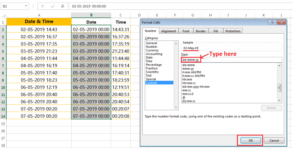 Text to Columns (Formatting of dates in a valid format)-5