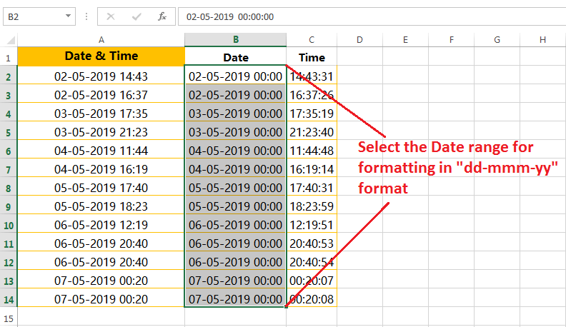 Text to Columns (Formatting of dates in a valid format)-1