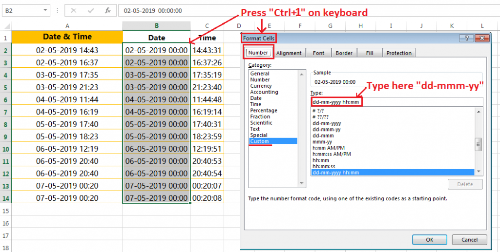 Text to Columns (Formatting of dates in a valid format)-3