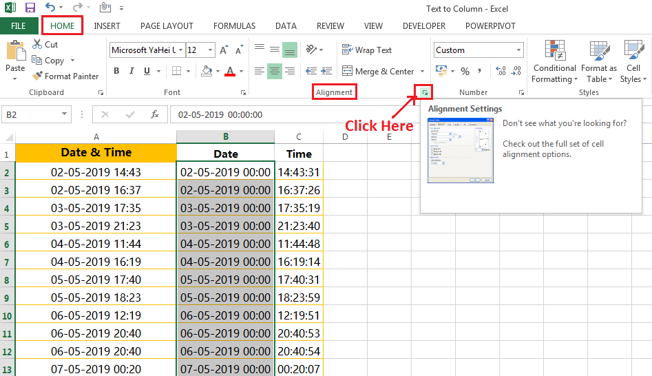 Text to Columns (Formatting of dates in a valid format)-4