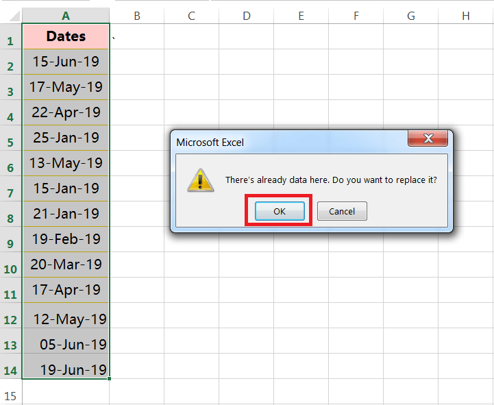 Text to Columns (Split dates in the days, months and years having delimiter hyphen)-4