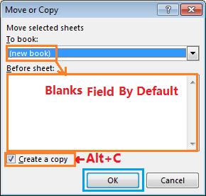 Move or Copy Tab by Excel Shortcut-4
