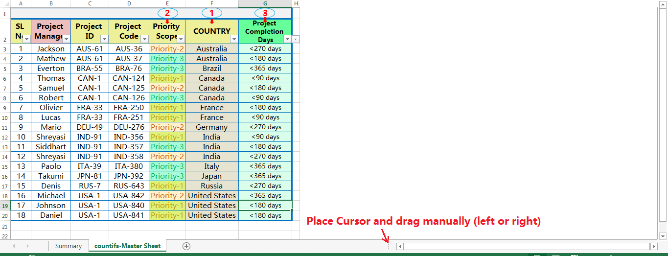 Cambiar el tamaño de la barra de desplazamiento horizontal