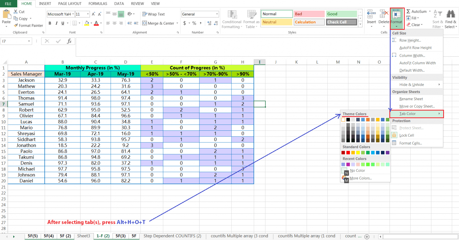 Alt+H+O+T (dopo applicare)