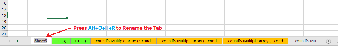 Alt+O+H+R or Alt+H+O+R