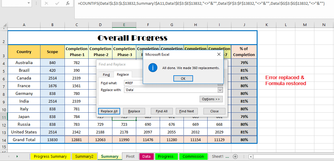 Reduce Excel File size-24 (Evaluate the formulas in different worksheets dependent on the Main Database)