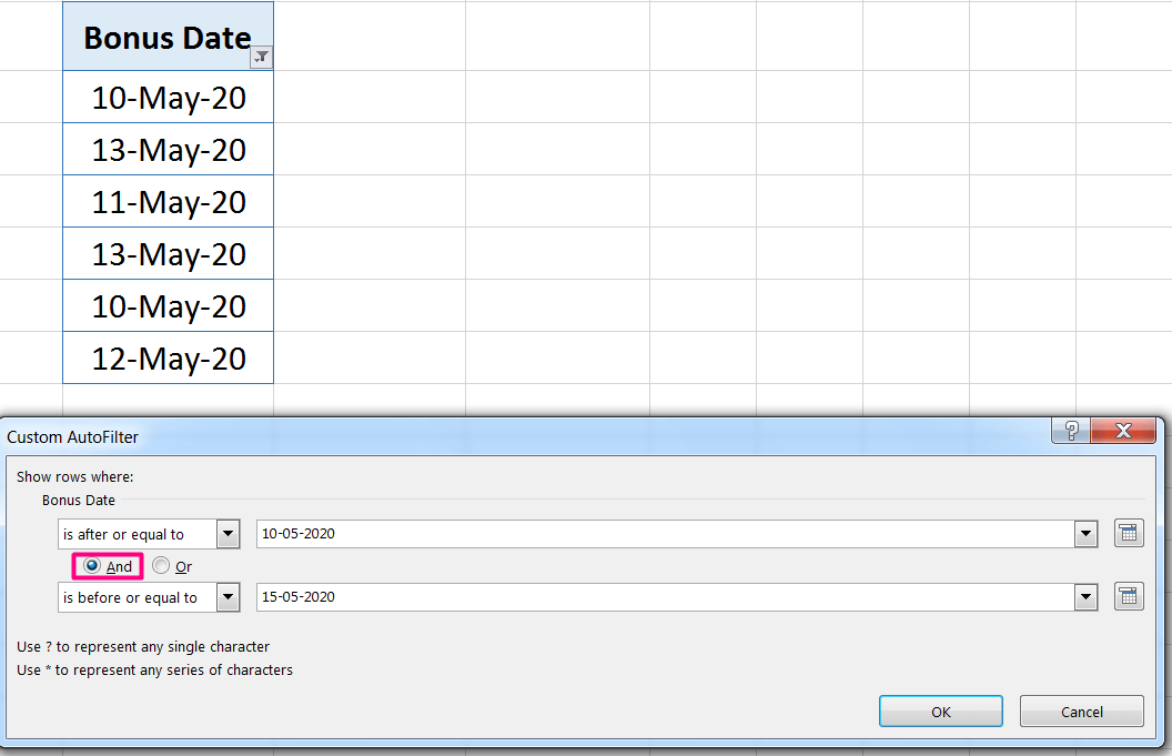Filter Dates with Two Criteria_2