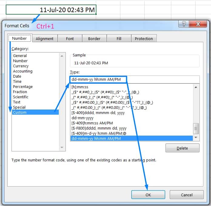HOW TO ENTER DATE AND TIME IN EXCEL CELL_1