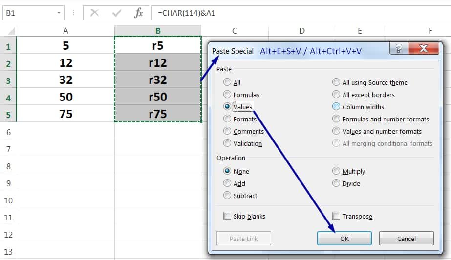 USING THE CHAR() FUNCTION TO INSERT DELTA SYMBOL IN EXCEL_3