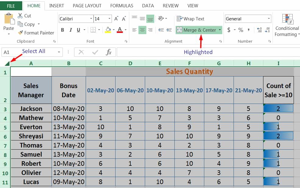 HOW TO UNMERGE CELLS IN EXCEL WORKSHEET